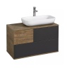 Тумба под умывальник подвесная Акватон Терра 85, дуб Кантри/антрацит 1A247201TEKA0