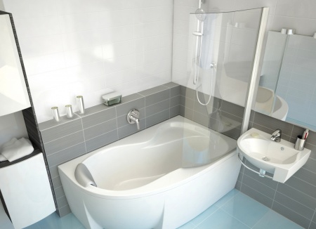 Ванна акриловая правая Ravak ROSA 150x95 P, белая C561000000