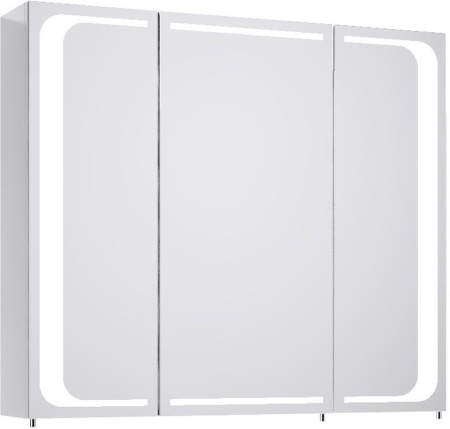 Шкаф-зеркало с подсветкой AQWELLA Милан В8зп Mil.04.08, белый