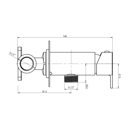 Смеситель скрытого монтажа для биде Gross Aqua BIDET EVO MATT BLACK GA042602MB с гигиеническим душем. Образец. Есть дефект