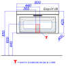 Тумба подвесная AQWELLA Империя Т8/W с умывальником Infinity 800 (Emp.01.08/W+Inf.08.04.D)