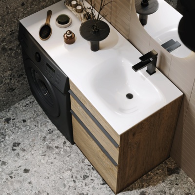 Тумба напольная с умывальником Aqwella Terra TER01052NDB R, дуб балтийский