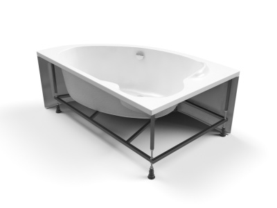 Ванна акриловая асимметричная левая с ножками с панелью Cersanit KALIOPE 153x100 (S301-024+PA-KALIOPE*153)