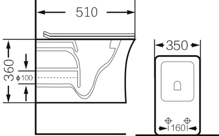 Унитаз подвесной Grossman GR-4461S безободковый с крышкой duroplast, soft-close, белый