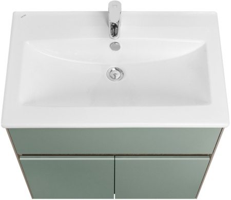 Тумба под умывальник Акватон Форест 75 с умывальником Акватон Элина 75, дуб рошелье 1A2783V0FR9C0