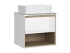 Тумба под умывальник подвесная Cersanit LOUNA 60 со столешницей, белая SZ-LOU60-BL/Wh