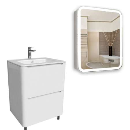 Комплект: тумба Iddis Edifice 60 см и зеркало Фиджи 60 (600х800 R-78). Акция