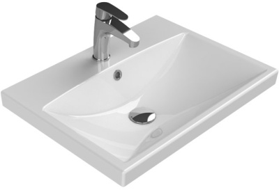 Тумба напольная Laparet Vitrum 60 с умывальником Cerastyle Elite 60 белый матовый (LV-WFCAB-60-11+VB032H82U00)