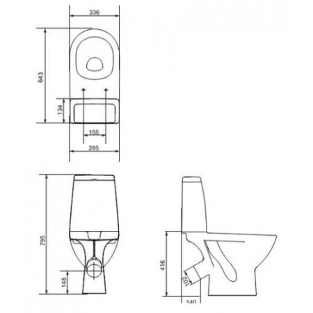 Унитаз-компакт Cersanit MERIDA 031 CCKZ1012762187