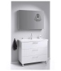 Тумба под умывальник на ножках Aqwella Манчестер с умывальником Фостер 1000, белый MAN01103+4640021065204