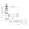 Сифон для умывальника Alcaplast A41+A770-BL-01