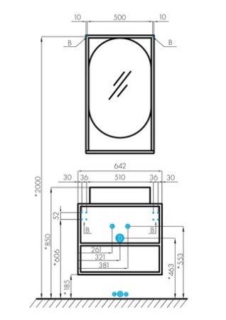 Тумба под умывальник Акватон Лофт Фабрик 65, дуб кантри 1A242301LTDY0