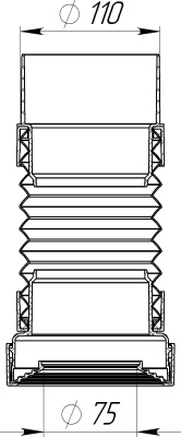 Удлинитель гибкий для унитаза с фановым выпуском Aquant Standart, белый T712-21-MR