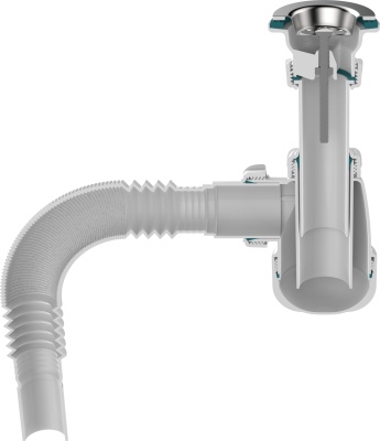 Сифон для умывальника Aquant S1004-35-MR