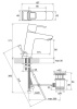 Смеситель для умывальника с донным клапаном Ravak TD 013.00