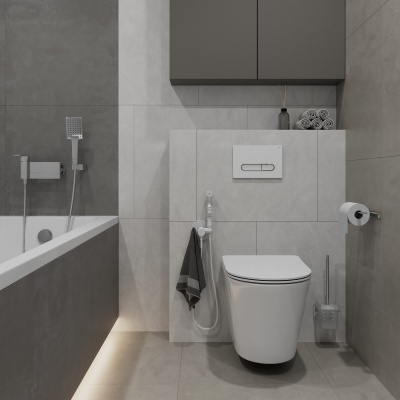 Клавиша смыва универсальная IDDIS, белая UNI01WCi77