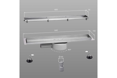 Трап линейный РМС ТЛ02-60х7