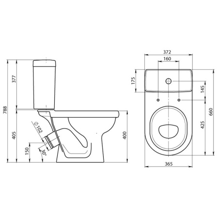 Унитаз-компакт Santeri Визит 1P4053S0000BF