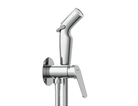 Смеситель с гигиеническим душем встраиваемый однорычажный Cersanit Flavis 64104