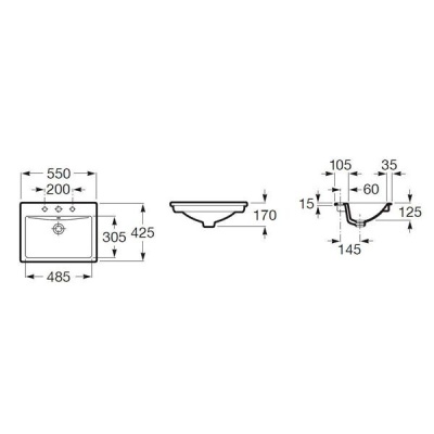 Умывальник Roca Diverta 55