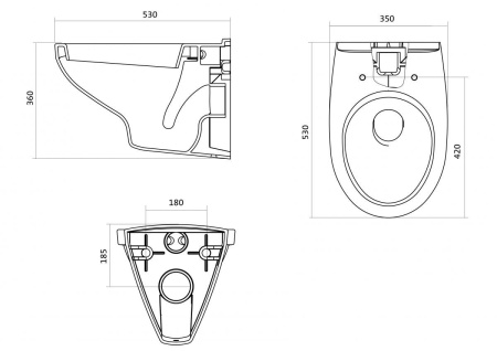Унитаз подвесной с инсталляцией Santek ПЭК "БОРЕАЛЬ", 1WH501544