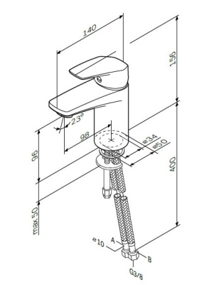 Смеситель для умывальника AM.PM Gem F9093000