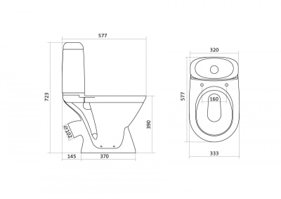 Унитаз напольный Santek "РИМИНИ", белый 1WH302130