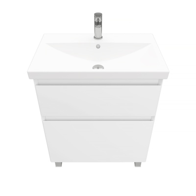 Тумба напольная Laparet Vitrum 70 с умывальником Cerastyle Elite 70 белый матовый (LV-WFCAB-70-11+VB032K42U00)