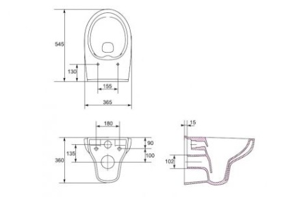 Унитаз подвесной Cersanit Nature New Clean On