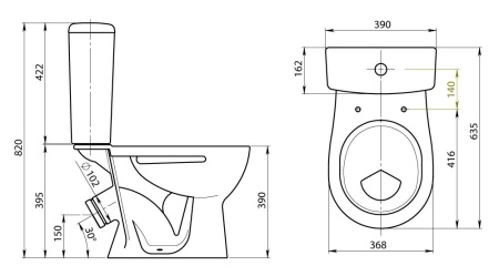Унитаз-компакт Santeri Орион комфорт 1P4038S0000BF