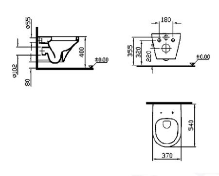 Унитаз подвесной AM.PM Inspire C501738WHV.Образец.Распродажа.