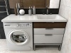 Умывальник над стиральной машиной MADERA Kamilla 120 правая чаша белая
