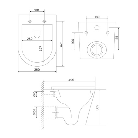Унитаз подвесной Iddis Axes AXERDSEi25. Распродажа. Образец