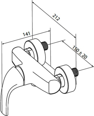 Смеситель для душа AM.PM Sense F7520000 хром. Распродажа
