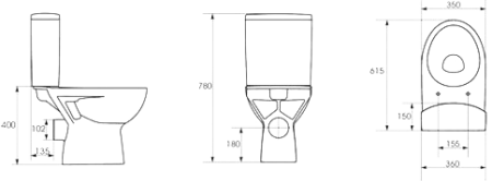 Унитаз-компакт Cersanit PARVA CLEAN ON 011 K27-071