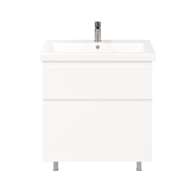 Тумба напольная Laparet Optimum Slim 80 с умывальником Moduo 80 80x38,5 см, белый глянец (LO-WFCAB-80SL-01+S-UM-MOD80SL/1)