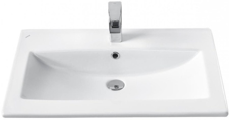 Тумба под умывальник Акватон Форест 75 с умывальником Акватон Элина 75, дуб рошелье 1A2783V0FR9C0