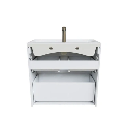 Тумба с умывальником напольная Iddis Zodiac 80, белая ZOD8CBFi95K