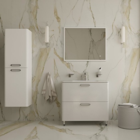 Тумба с умывальником напольная Iddis Brick 80, белая BRI80WFi95K