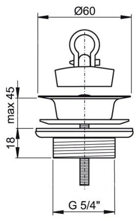 Водослив для умывальника AlcaPlast A439
