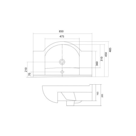 Умывальник Акватон Акватель 85