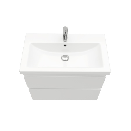 Тумба подвесная Laparet Optimum 80 под умывальник Como 80, Moduo 80, белый глянец,  LO-WCAB-80-01