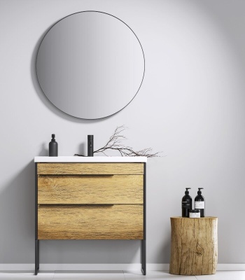 Тумба Aqwella Fargo с умывальником Фостер 700 дуб балтийский FRG0107DB. Образец. Распродажа