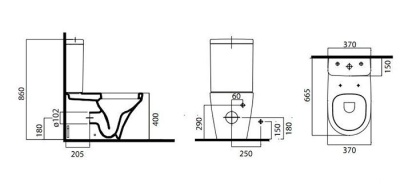 Унитаз-компакт AM.PM Inspire C508607WH