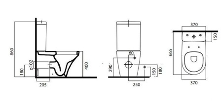 Унитаз-компакт AM.PM Inspire C508607WH