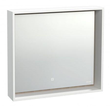 Зеркало прямоугольное Cersanit LOUNA 80 с подсветкой универсальный белый LU-LOU80-Os. Образец. Распродажа
