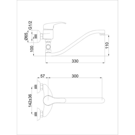 Смеситель для ванны Rubineta Yuta Y 12/G MARS