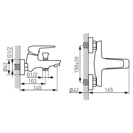 Смеситель для ванны Ferro Dijon BDJ1