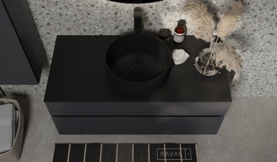 Тумба подвесная Raval Decent 100 антрацит Dec.01.100/A/RL. Образец. Распродажа