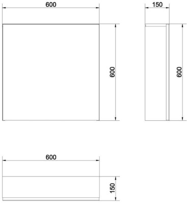 Зеркало-шкафчик Cersanit COLOUR/EASY 60 LS-COL, без подсветки, белый